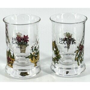 2 In Box Holmegaard Christmas Dram Glass Shot Glasses Denmark - 2018